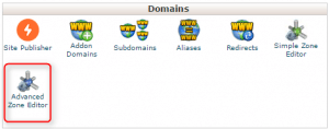 Domains menu