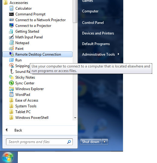 windows remote desktop connection