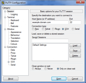 PuTTY-configuration