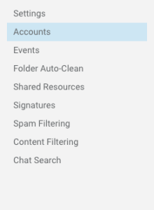select account in panel