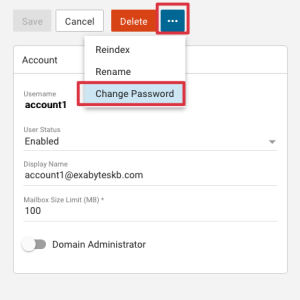 open smarter mail account change the password