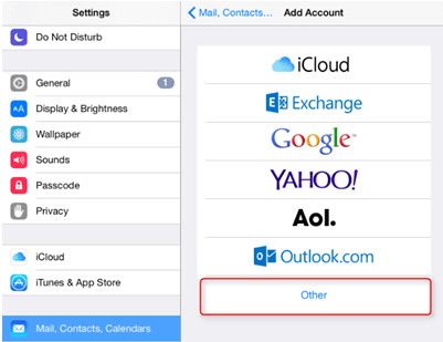set IMAP account