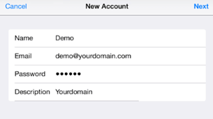 enter account details