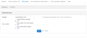 dns hosting add new zone