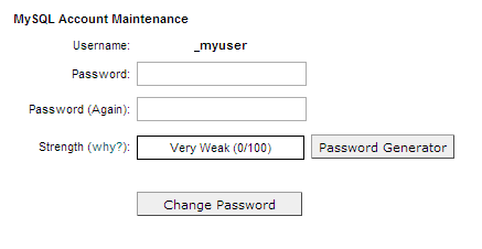 MySQL account maintenance