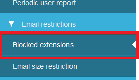 blocked extensions panel