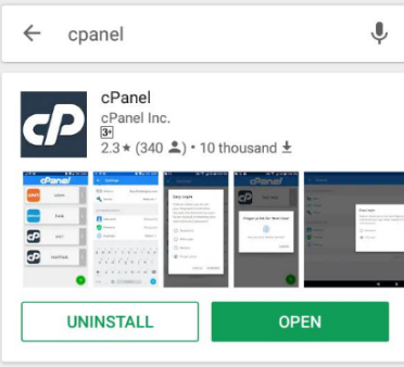 cpanel play store