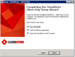 Completing the Cloudstore setup
