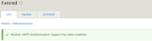 Extend menu SMTP Authentication Support module