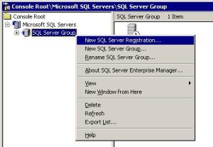 New SQL Server Registration
