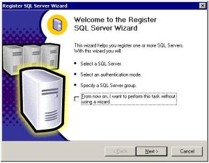 Register SQL Server Wizard