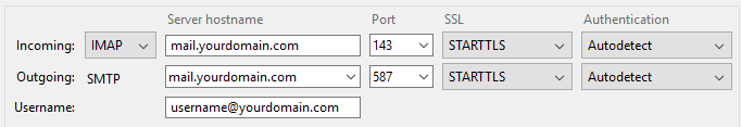incoming and outgoing mail server