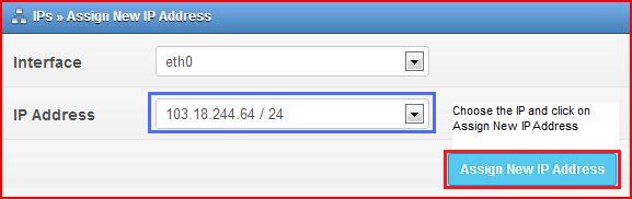 assign new ip address