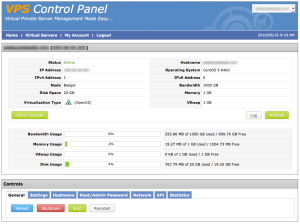 control panel overview