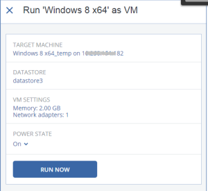 Run as VM