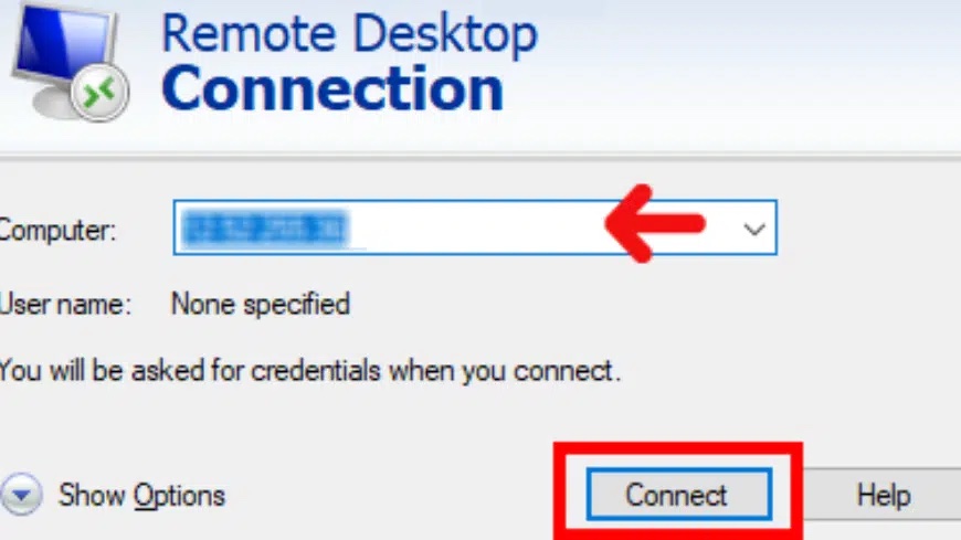 Remote Desktop Connection Login